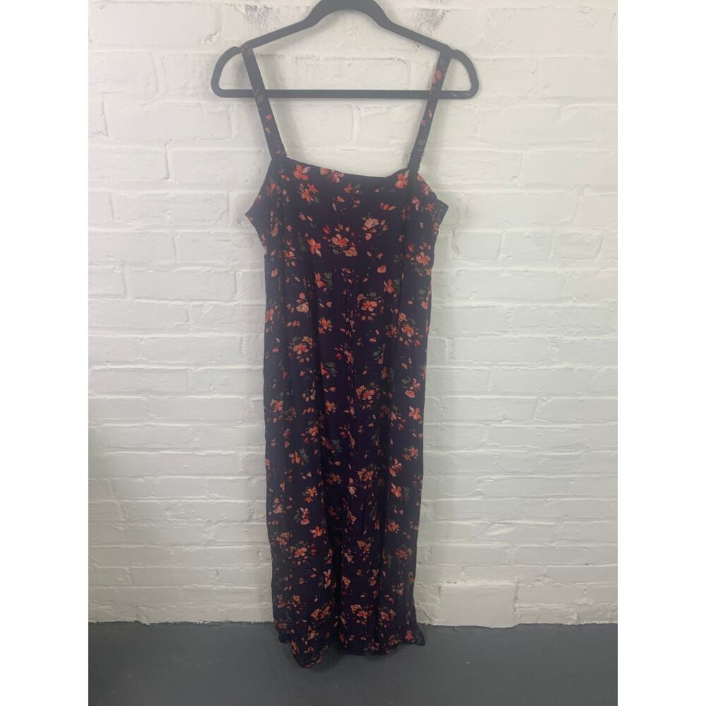 NATURAL LIFE Dark Purple Floral Sleeveless Maxi Dress